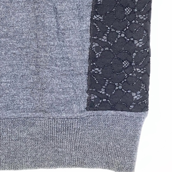 TORY BURCH | Merino Wool Kammy Crewneck Sweater Lace Sleeves Women’s Size Small - Picture 5 of 8